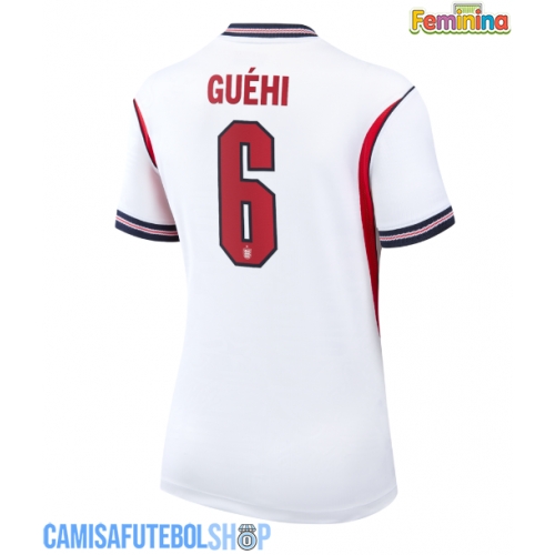 Camisa de time de futebol Inglaterra Marc Guehi #6 Replicas 1º Equipamento Feminina Mundo 2026 Manga Curta